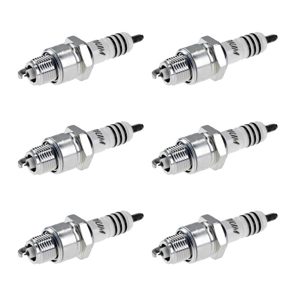 6 Spark Plugs with flat seat NGK Iridium IX suitable for SKODA 105,120