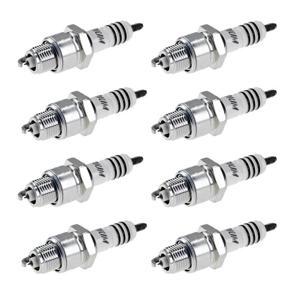 8 Spark Plugs with flat seat NGK Iridium IX suitable for SKODA 105,120