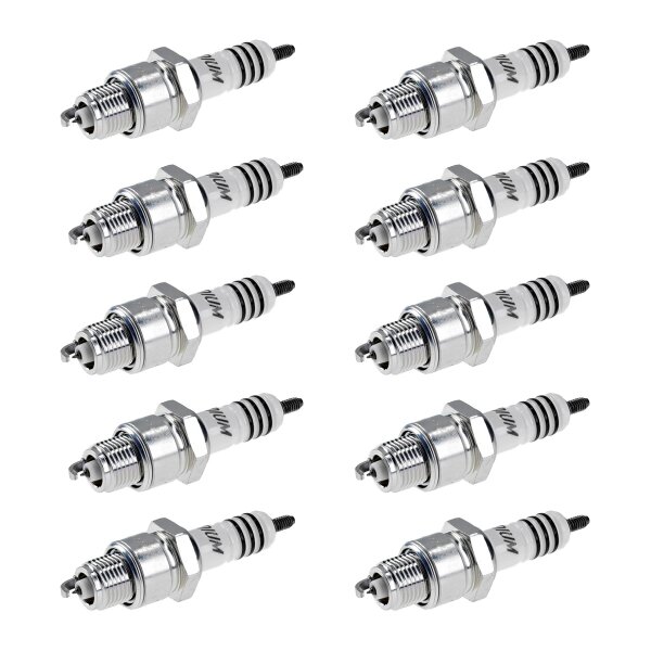 10 Spark Plugs with flat seat NGK Iridium IX suitable for SKODA 105,120