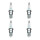 4 Spark Plugs with flat seal seat NGK suitable for VOLVO 740 and others
