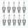 10 Spark Plugs with flat seal seat NGK suitable for VOLVO 740 and others