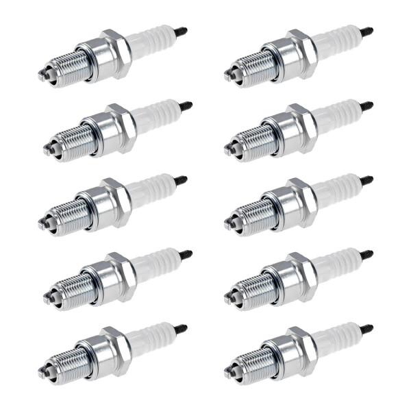 10 Spark Plugs with flat seal seat NGK IAM expertise for e.g. LANCIA DELTA