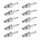10 Spark Plugs with flat seal seat NGK IAM expertise for e.g. LANCIA DELTA