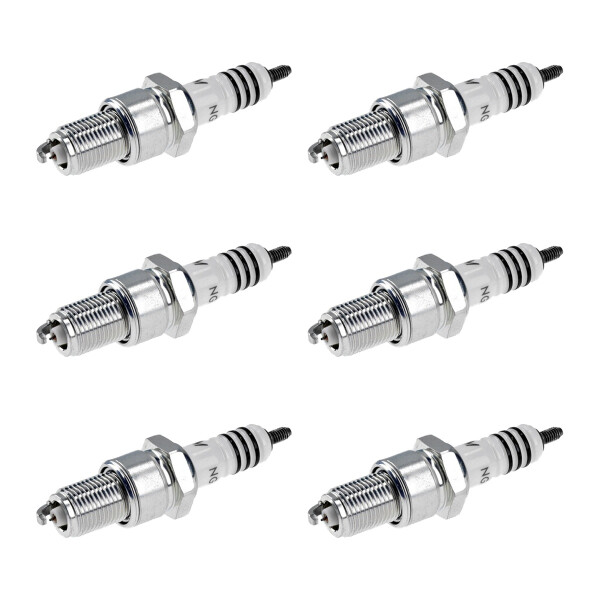 6 Spark Plugs with flat seat NGK Iridium IX suitable for e.g. LANCIA DELTA