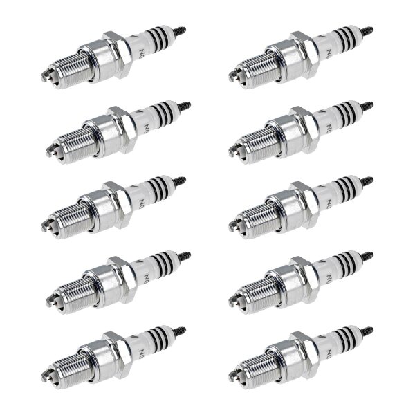 10 Spark Plugs with flat seat NGK Iridium IX suitable for e.g. LANCIA DELTA