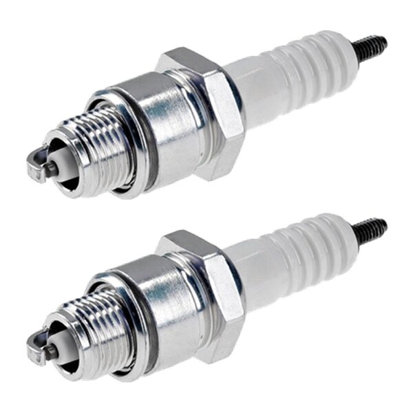 2 Spark Plugs with flat seal seat NGK aftermarket expertise for e.g. OPEL ASCONA