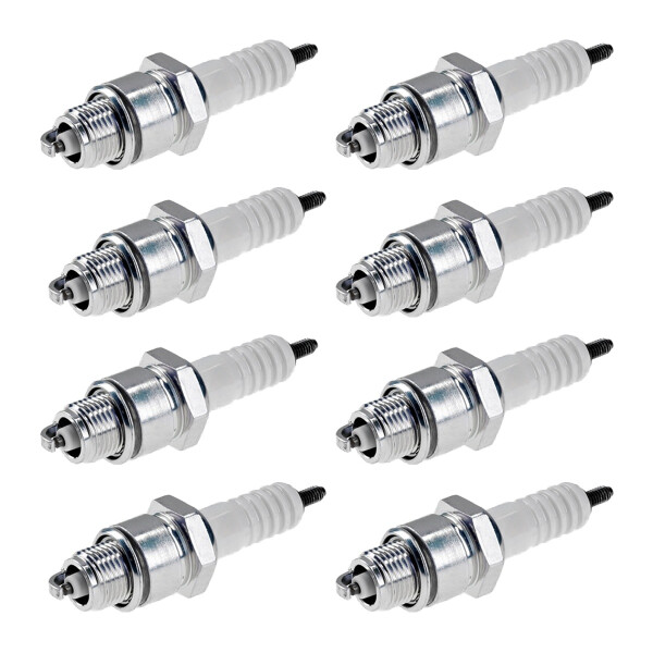 8 Spark Plugs with flat seal seat NGK aftermarket expertise for e.g. OPEL ASCONA