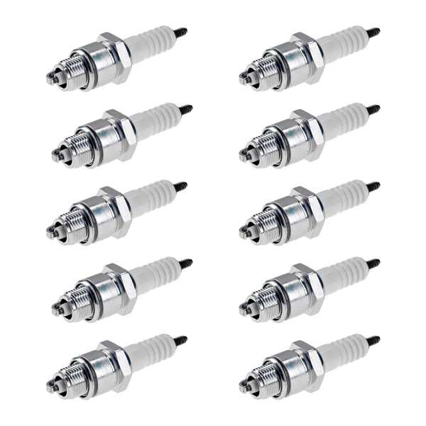 10 Spark Plugs with flat seal seat NGK IAM expertise for e.g. OPEL ASCONA
