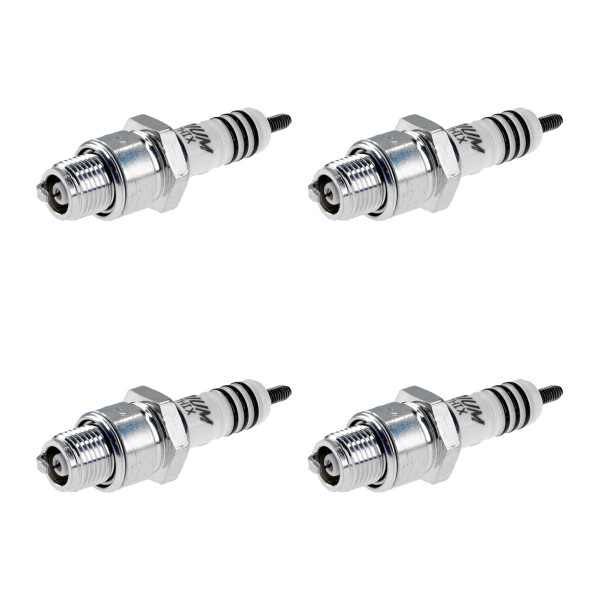 4 Spark Plugs suppressed 5 kOhm NGK Iridium IX for e.g. VW TRANSPORTER