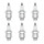 6 Spark Plugs with flat seal seat NGK aftermarket expertise for AGRIA and others