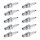 10 Spark Plugs with flat seal seat NGK aftermarket expertise for HONDA ACCORD