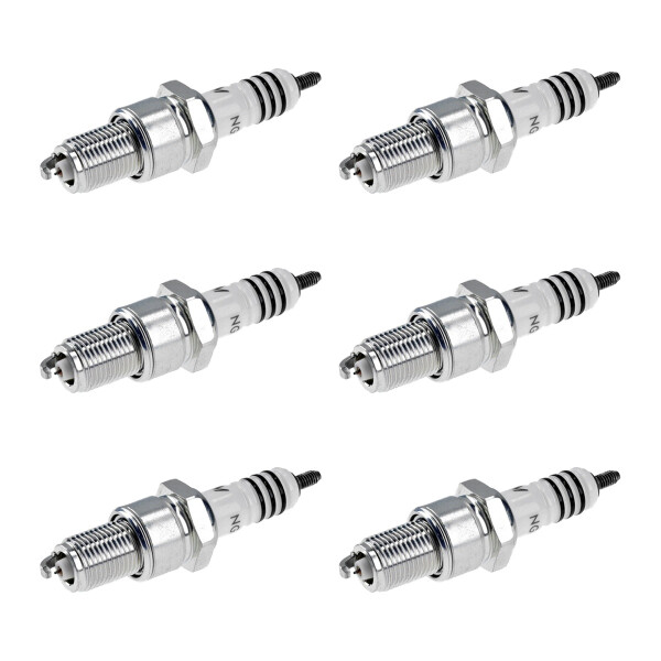 6 Spark Plugs with flat seat NGK Iridium IX suitable for various vehicles