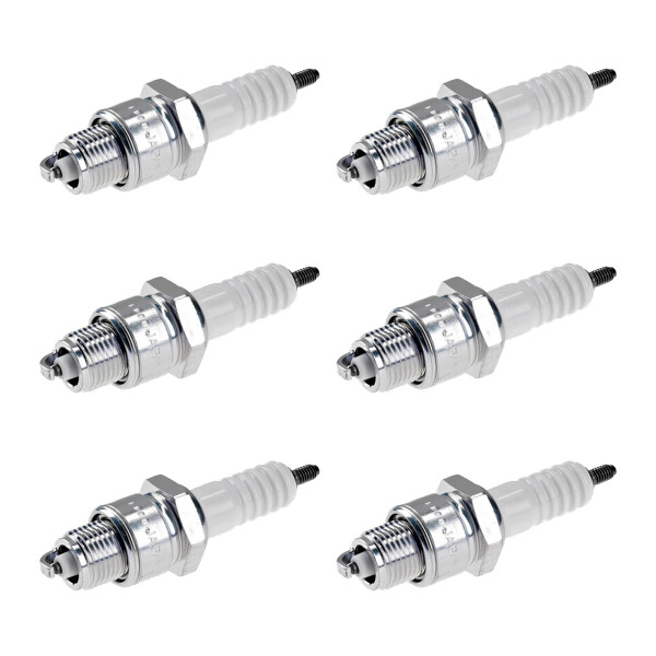6 Spark Plugs with flat seal seat NGK aftermarket expertise for HONDA and others