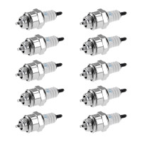 10 Spark Plugs with flat seal seat NGK IAM expertise for...