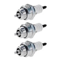 2 3 Spark Plugs with flat seal seat NGK suitable for...
