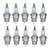 10 Spark Plugs with cone seal seat NGK IAM expertise for...