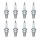 8 Spark Plugs with flat seal seat NGK aftermarket expertise for e.g. OPEL VECTRA