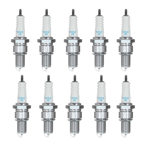 10 Spark Plugs with flat seal seat NGK IAM expertise for e.g. OPEL VECTRA