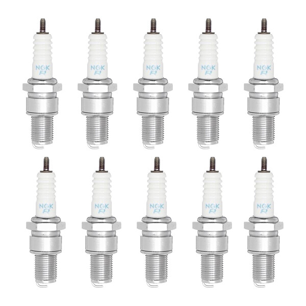 10 Spark Plugs with flat seal seat NGK IAM expertise for FIAT UNO and others