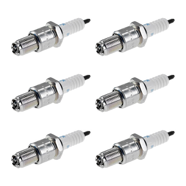 6 Spark Plugs with flat seal seat NGK aftermarket expertise for MAZDA