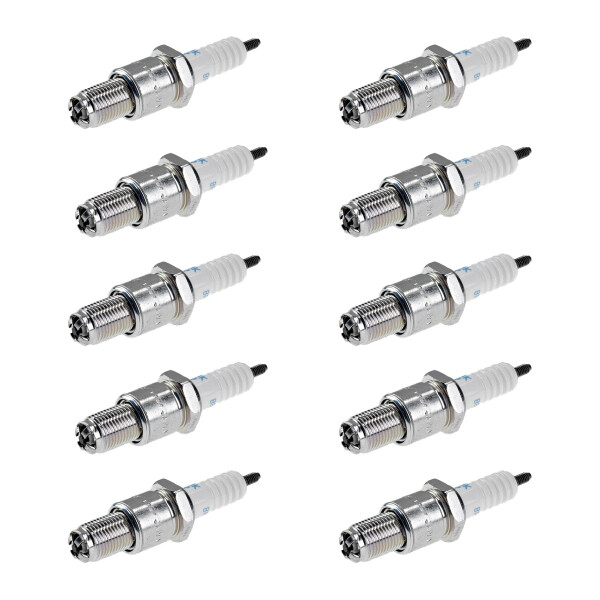10 Spark Plugs with flat seal seat NGK aftermarket expertise for MAZDA
