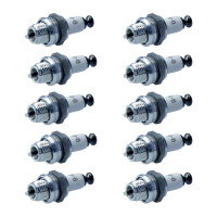 10 Spark Plugs with flat seal seat NGK IAM expertise for...
