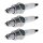 3 Spark Plugs with flat seal seat NGK aftermarket expertise for HONDA