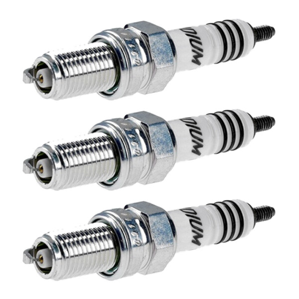 3 Spark Plugs with flat seat NGK Iridium IX suitable for various vehicles
