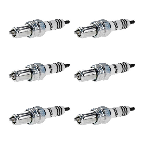 6 Spark Plugs with flat seat NGK Iridium IX suitable for various vehicles