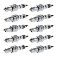 10 Spark Plugs with flat seat NGK Iridium IX suitable for...