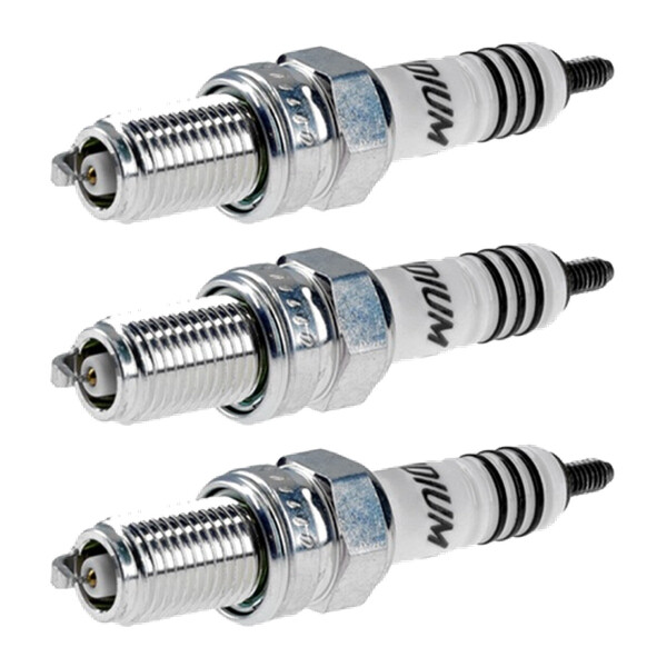 3 Spark Plugs with flat seat NGK Iridium IX suitable for various vehicles