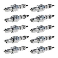 10 Spark Plugs with flat seat NGK Iridium IX suitable for...