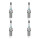 4 Spark Plugs fixed SAE connection NGK suitable for e.g. MITSUBISHI ASX