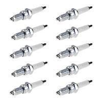 10 Spark Plugs with flat seal seat NGK IAM expertise for...
