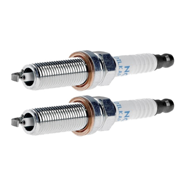 2 Spark Plugs interference suppressed 5 kOhm NGK for NISSAN MICRA and others