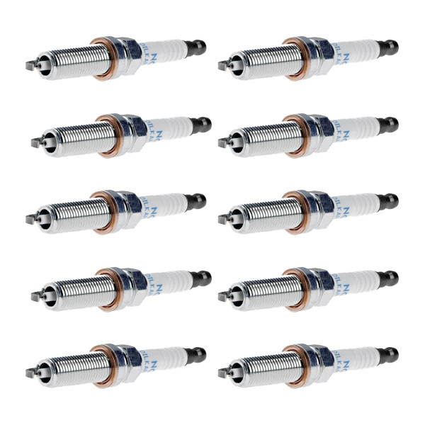 10 Spark Plugs interference suppressed 5 kOhm NGK for NISSAN MICRA and others