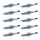 10 Spark Plugs fixed SAE connection NGK IAM expertise for e.g. NISSAN JUKE