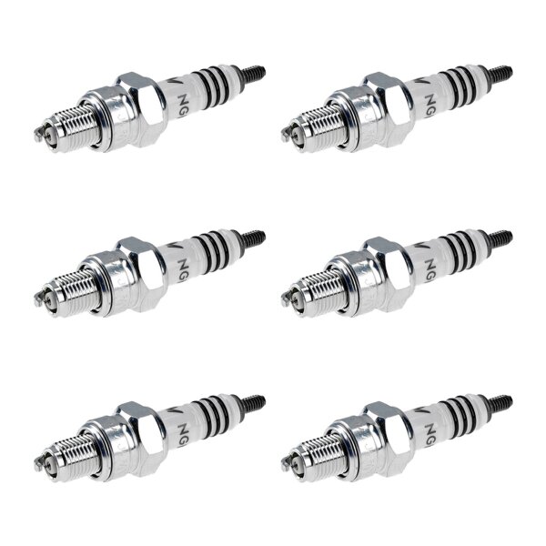 6 Spark Plugs with flat seat NGK Iridium IX suitable for various vehicles