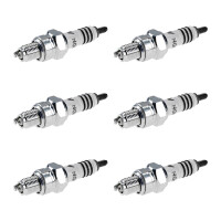 6 Spark Plugs with flat seat NGK Iridium IX suitable for...
