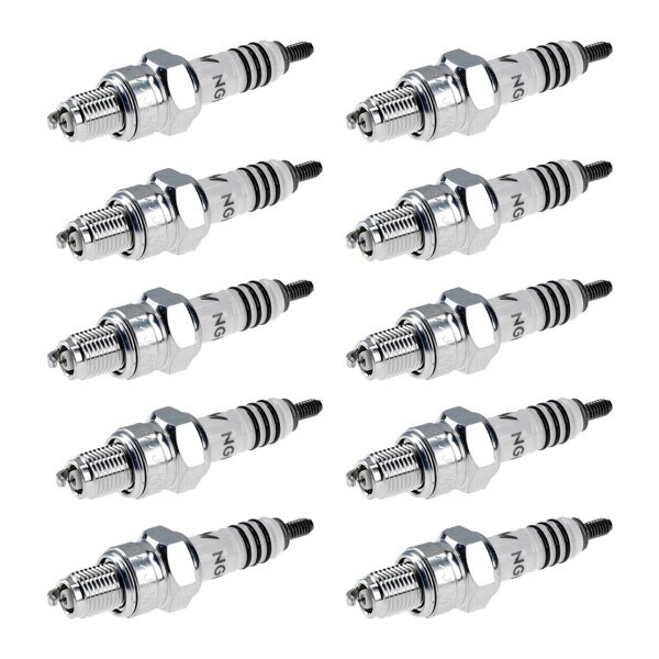 10 Spark Plugs with flat seat NGK Iridium IX suitable for various vehicles