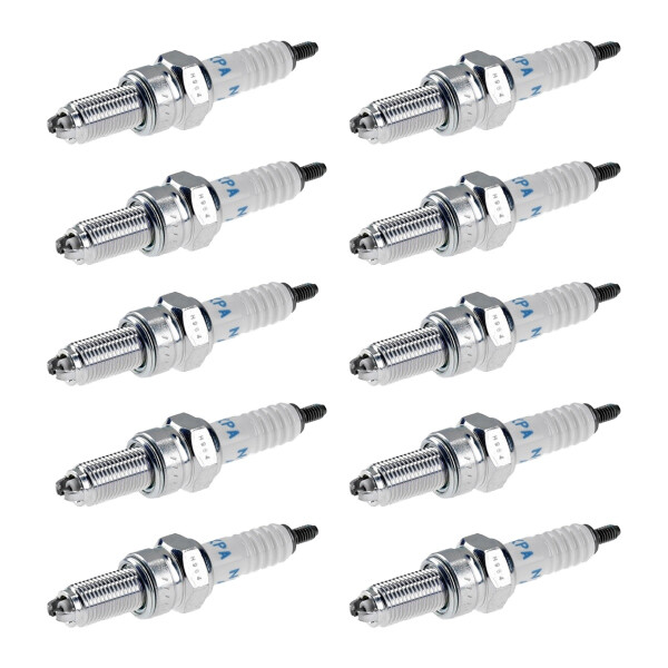 10 Spark Plugs with flat seal seat NGK aftermarket expertise for KAWASAKI