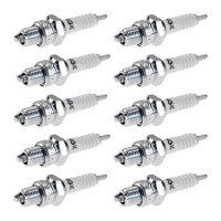 10 Spark Plugs with flat seal seat NGK IAM expertise for...