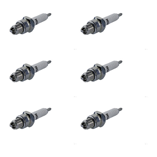 6 Spark Plugs with flat seal seat NGK aftermarket expertise for HONDA and others