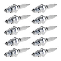 10 Spark Plugs with flat seal seat NGK IAM expertise for...