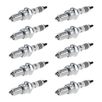 10 Spark Plugs with flat seal seat NGK Iridium IX...