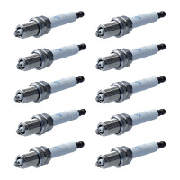 10 Spark Plugs with flat seal seat NGK suitable for...