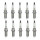 10 Zündkerzen fester SAE-Anschluss NGK V-Line passend für u.a. PEUGEOT 407