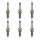6 Spark Plugs fixed SAE connection NGK V-Line for e.g. RENAULT MODUS