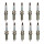 10 Spark Plugs fixed SAE connection NGK V-Line for e.g. RENAULT MODUS