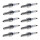 10 Spark Plugs unscrewable SAE connection NGK aftermarket expertise for YAMAHA